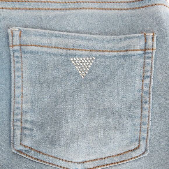 New GUESS Girls Blue Denim Jeggings Size 16 Light‎ Medium Wash - Picture 5 of 5
